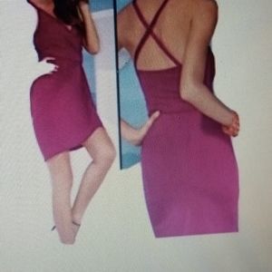 Boston Proper Pink Asymmetrical Front Drape Dress